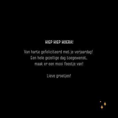 Verjaardagskaart let's party speelse typografie goudlook 3