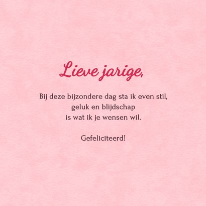 Verjaardagskaart liefdevol vlinders roze hartjes jarig 3