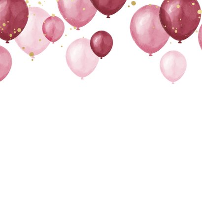 Verjaardagskaart lieve jarige nicht ballonnen confetti groen 2