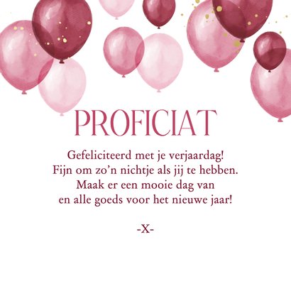 Verjaardagskaart lieve jarige nicht ballonnen confetti groen 3