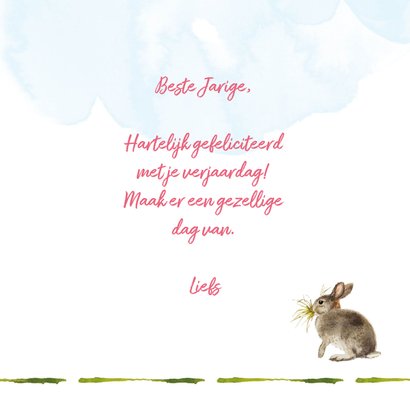 Verjaardagskaart lieve konijntjes 3