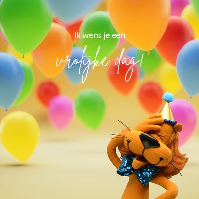 Verjaardagskaart Loeki met ballonnen - A 3