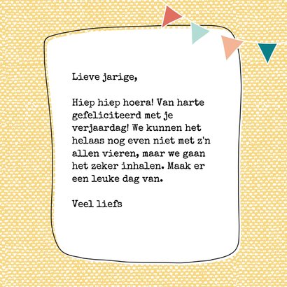 Verjaardagskaart - Luiaard met Ballonnen & Slingers 3