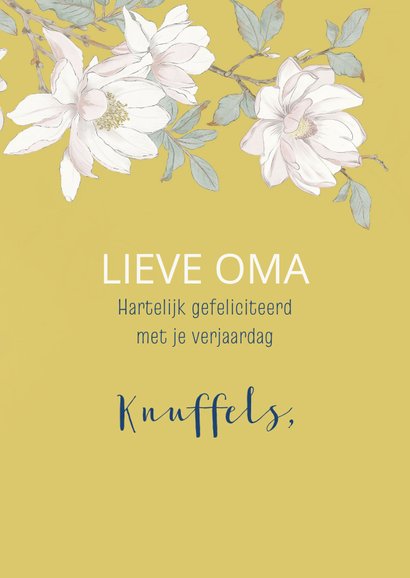 Verjaardagskaart magnolia en koolmees 3