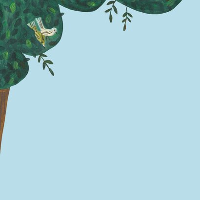 Verjaardagskaart man fietsend natuur illustratie 2