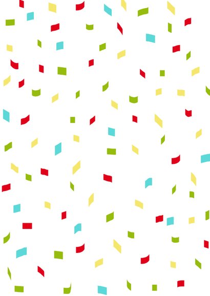 Verjaardagskaart man met pieper en confetti 2