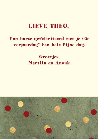 Verjaardagskaart man sterren confetti goud 3