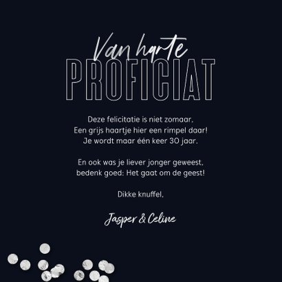 Verjaardagskaart man stijlvol hip confetti typografie 3