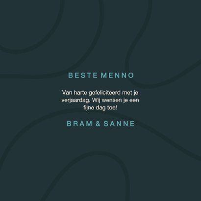 Verjaardagskaart man typografisch 'HAPPY BDAY' 3