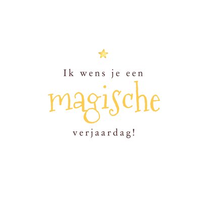 Verjaardagskaart meisje fee magische verjaardag felicitatie 3