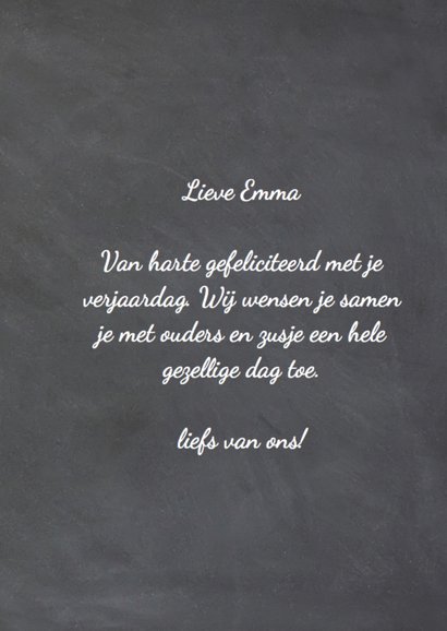 Verjaardagskaart meisje - LO 3