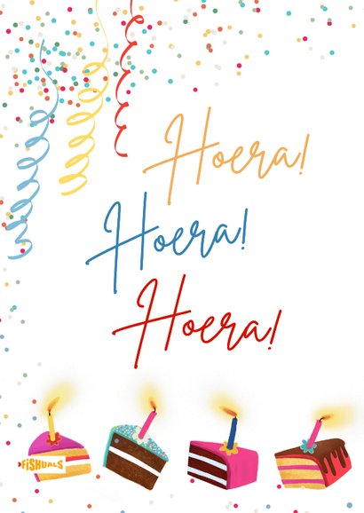 Verjaardagskaart met beer die jongleert met taartjes 2