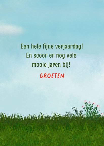 Verjaardagskaart met benen en voetbalschoenen 3
