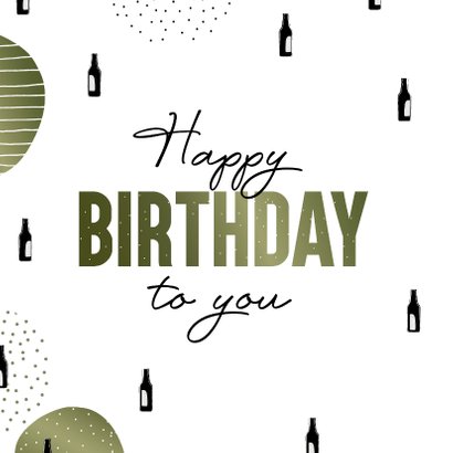 Verjaardagskaart met biertjes happy birthday to you 2