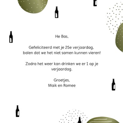 Verjaardagskaart met biertjes happy birthday to you 3