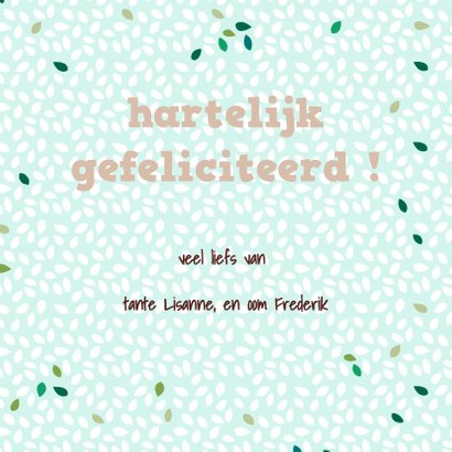 Verjaardagskaart met bladeren 3