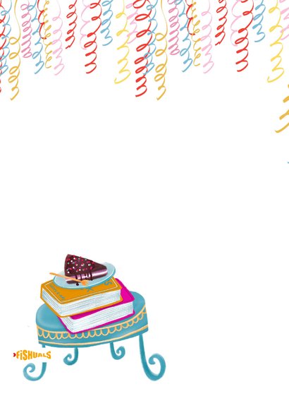 Verjaardagskaart met dame in luie stoel 2