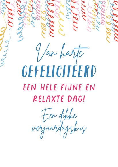 Verjaardagskaart met dame in luie stoel 3