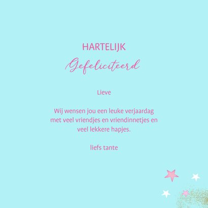 Verjaardagskaart met een hippe unicorn 3