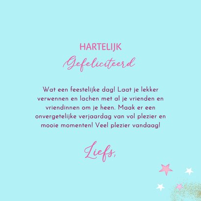 Verjaardagskaart met een hippe unicorn 3