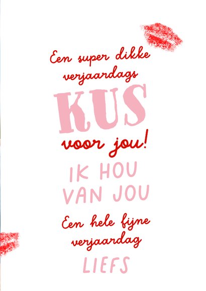 Verjaardagskaart met foto 'Kus door de brievenbus' 3
