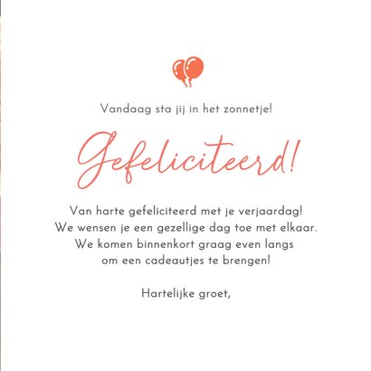 Verjaardagskaart met foto van vrolijk gekleurde Dahlia's 3