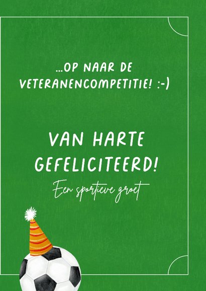 Verjaardagskaart met gele kaart en fluitjes 3