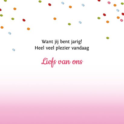 Verjaardagskaart met gezellige katjes die een feestje vieren 3