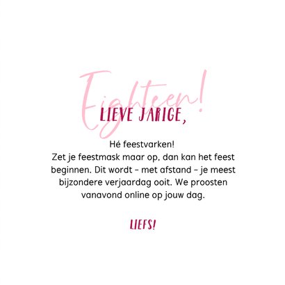 Verjaardagskaart met gouden jaartal op velvet pink 3