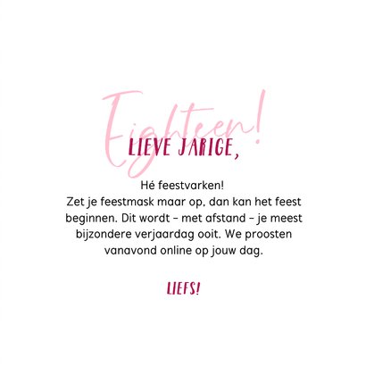 Verjaardagskaart met gouden jaartal op velvet pink 3