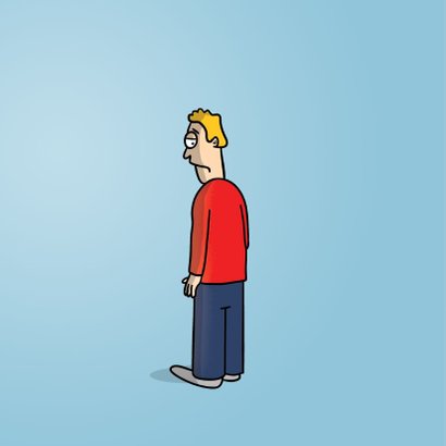 Verjaardagskaart met grappige cartoon 'humoristische noot' 2