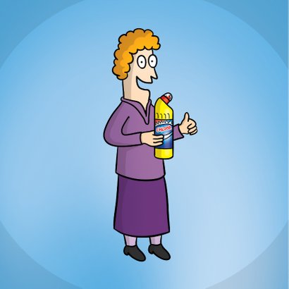 Verjaardagskaart met grappige cartoon "in de Gloria" 2
