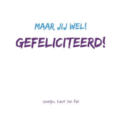 Verjaardagskaart met grappige cartoon "in de Gloria" 3