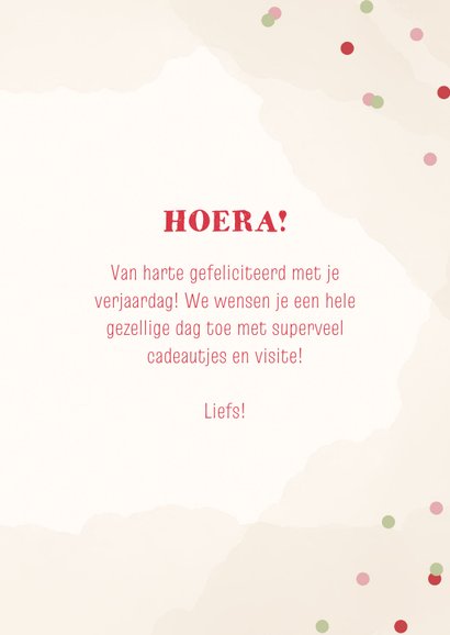 Verjaardagskaart met halve dinosaurus en cadeautje 3