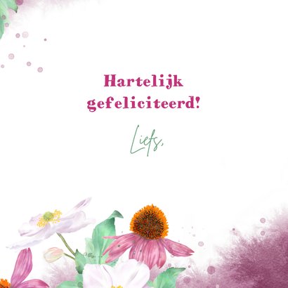 Verjaardagskaart met herfstbloemen 3