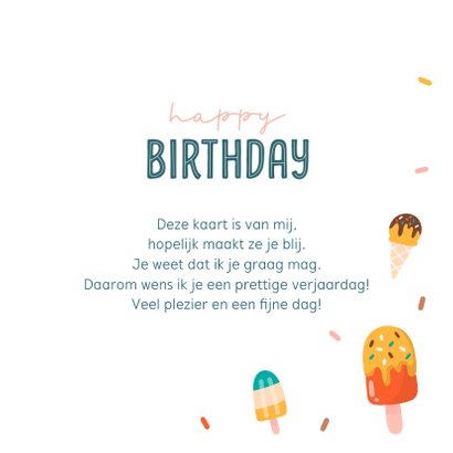Verjaardagskaart met ijsjes 3