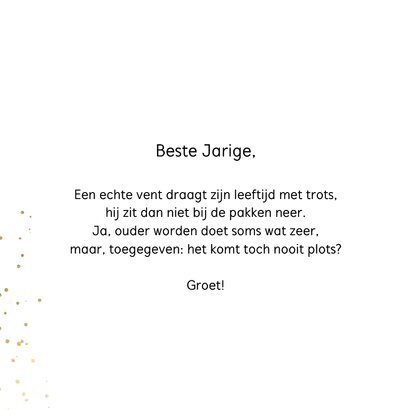 Verjaardagskaart met jaargetal in goud op velvet blauw 3