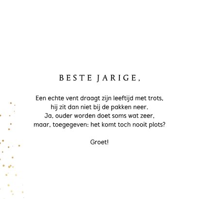 Verjaardagskaart met jaargetal in goud op velvet blauw 3