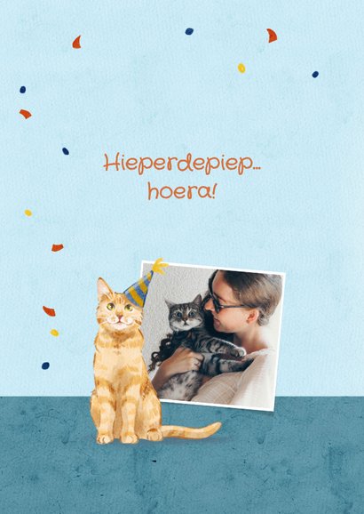 Verjaardagskaart met katten en cadeautjes 2