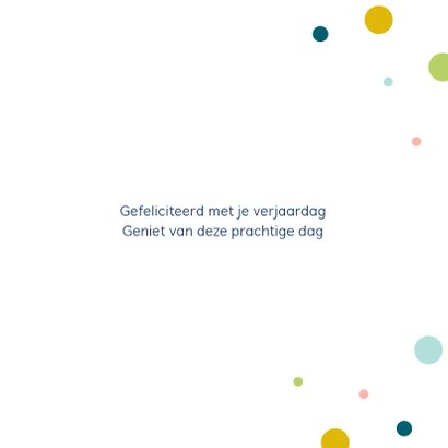 Verjaardagskaart met kleurrijke confetti 3