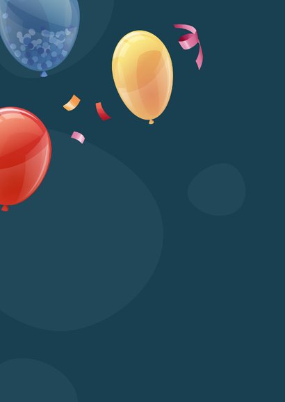 Verjaardagskaart met kleurrijke getekende ballonnen 2