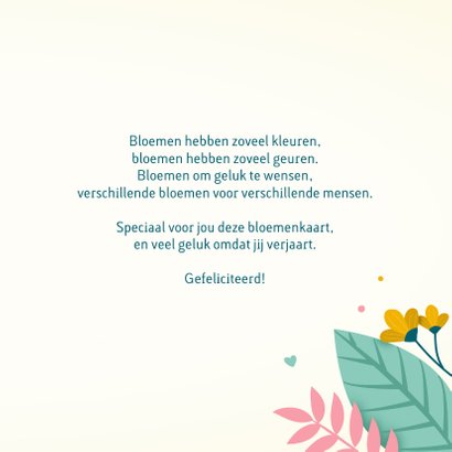 Verjaardagskaart met kleurrijke tekst 3