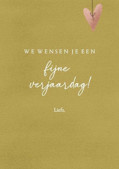 Verjaardagskaart met lila strik en groene achtergrond 3