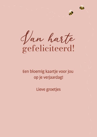 Verjaardagskaart met madeliefjes en lavendel 3