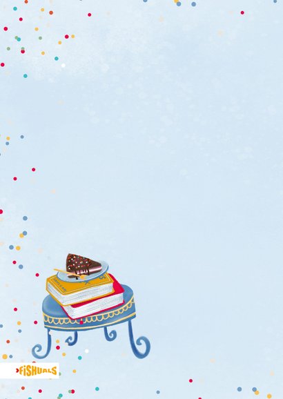 Verjaardagskaart met oudere meneer in luie stoel 2