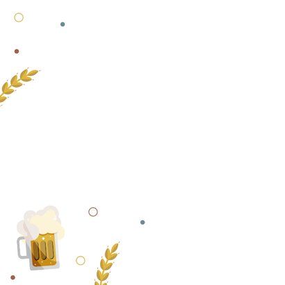 Verjaardagskaart met patroon van bier 2