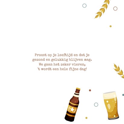Verjaardagskaart met patroon van bier 3