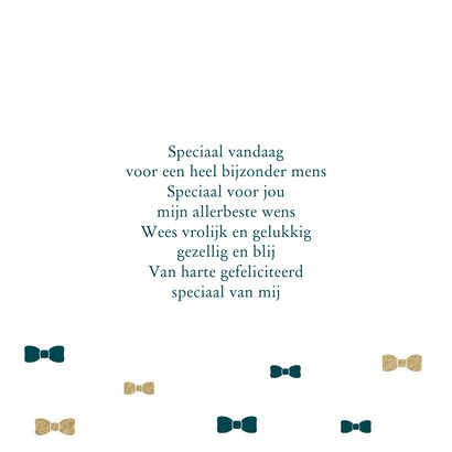 Verjaardagskaart met patroon van strikjes 3