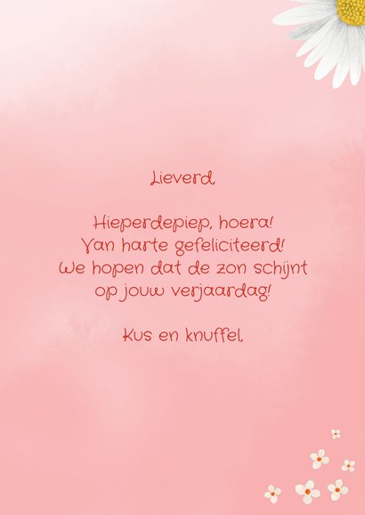 Verjaardagskaart met sijsjes en bloemen 3