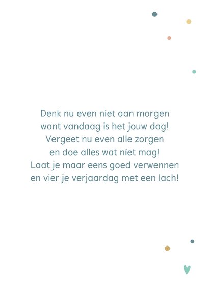 Verjaardagskaart met slingers en hartjes 3